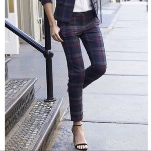 Express Columnist Ankle Pants 8 Navy Plaid NWOT